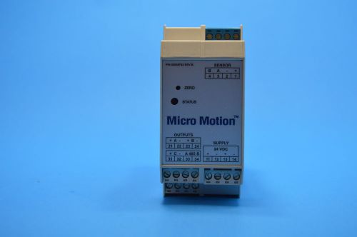 MICRO MOTION, MODEL 1500D3ACBAEBZZ, 4 WIRE REMOTE 35MM DIN-RAIL TRANSMITTER USED