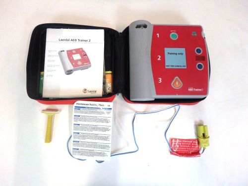 Laerdal aed trainer 2 automatic defibrillator training device w/ pads &amp; manual for sale