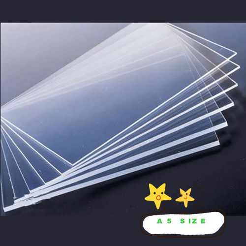 2mm Clear Plastic Acrylic Plexiglass Perspex Sheet A5 Size 148mm x 210mm