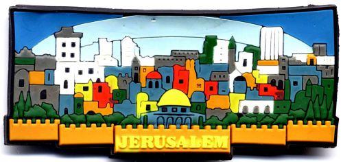 Israel - Jerusalem - Fridge Rubber Magnet - Souvenir From Jerusalem #S45