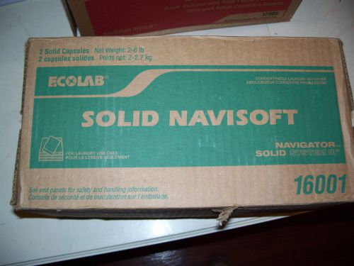 2 capsule 6lb ecolab solid navisoft 16001 laundry softener concentrate navigator for sale