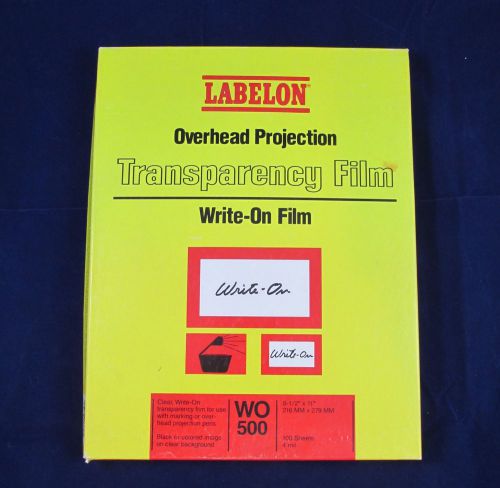 Labelon Write-On Overhead Projection Transparency Film Box of 100