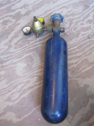 Thermo chudnow mfg co compressed co2 oxygen tank &amp; regulator acetylene vintage for sale