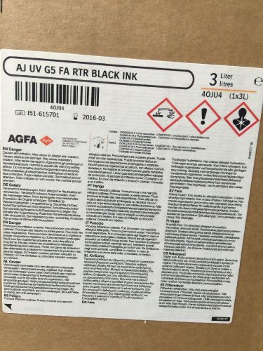 Agfa Anipurna AJ UV G5 Black Ink 3 Liter 3/16