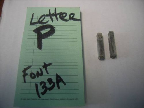 Graphotype class 350 letter P top and bottomDie dog tag Font 133A