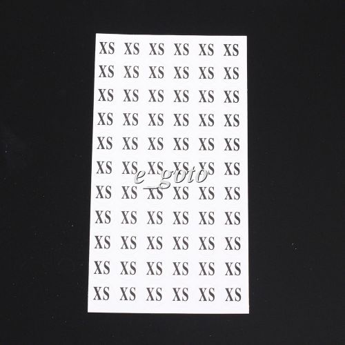 20 sheets 600pcs XS White round sticker affixed code size sticker Clothing Label