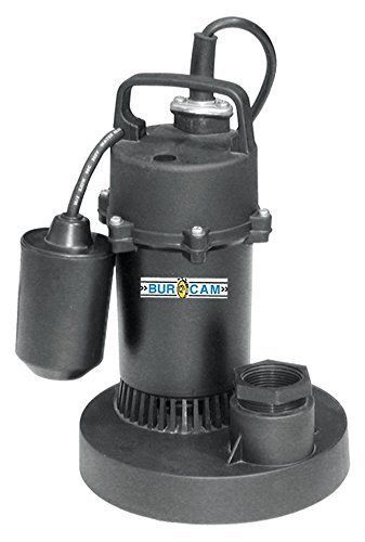 Burcam Submersible Sump Pump Float Switch 1/3 HP Noryl 115V Model 300600P