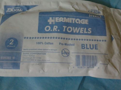 Dukal Hermitage Sterile O.R. Surgical Blue Towels/Drape 2 packs