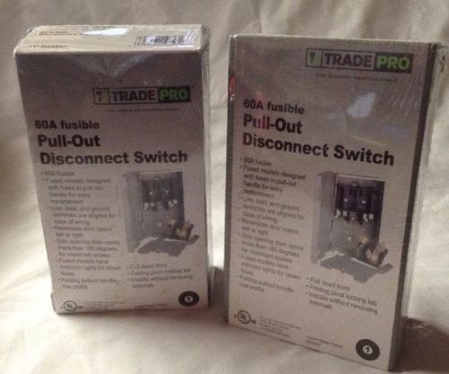 QTY 2 Trade Pro 60A Pull-Out Disconnect Switch NEW FREE SHIPPING
