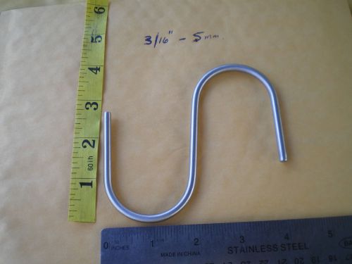 2 PCS. STAINLESS STEEL BUCKET,PLANT,POT,ROPE-S HOOK 4&#034; X 5MM. X 2-1/4&#034; ENDS