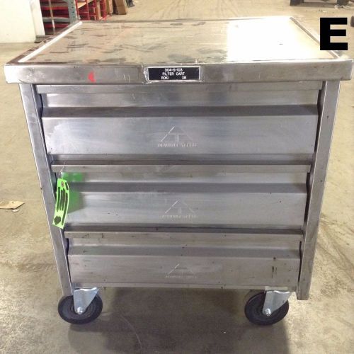 Advanced Tabco 25&#034; x 21&#034; Stainless Steel 3 Drawer Laboratory Cart