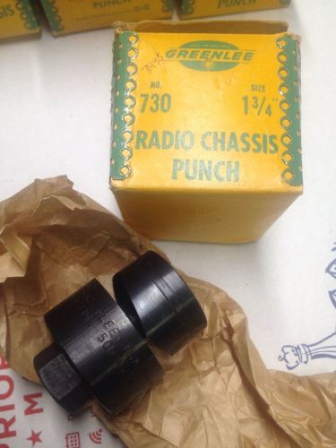 Greenlee 1 3/4&#034; Radio Chassis Actual Diameter Knockout Punch 1.75&#034; 44.45mm #3495