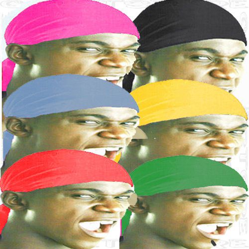 Do nylon spandex black blue long tie du wide tail doo rag skull cap save lot for sale