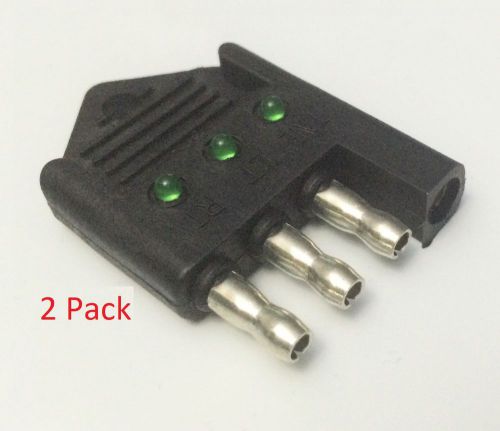 2 Pack Truck Trailer Plug Tester 4 Way Flat Pin Circuit Fuse Wire Light Tester