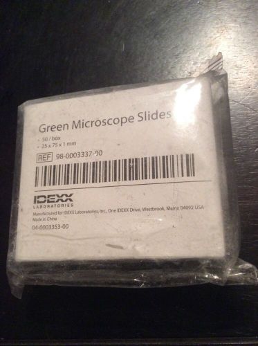 Idexx Laboratories 50 Piece Green Microscope Slides