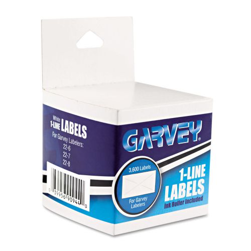 Garvey One-Line Pricemarker Labels, White, 1200/Roll, 3 Rolls/Box - COS090944