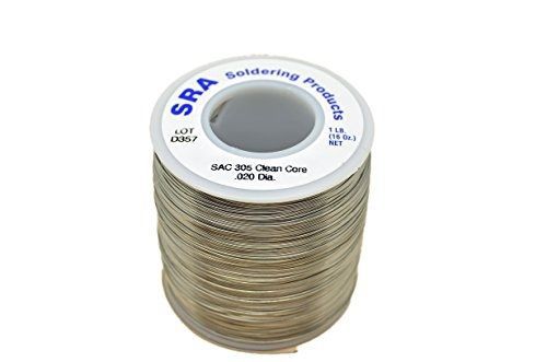 Sra soldering products wbncsac20 lead free no-clean flux core silver solder, for sale