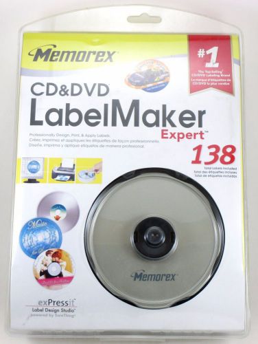 NEW Memorex Cd and DVD Label Maker Expert 138 Lables Included 3202 3947