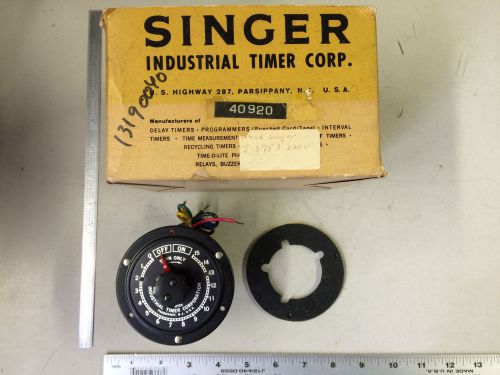 Singer Industrial Timer E15450 J-3753 0-15 Minutes NOS - I2515