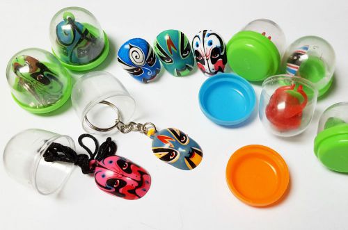 400X 1.2&#034; Capsule Filled Mask Face Ring Necklace Vending Machine Toys Pinata