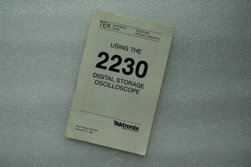 Tektronix 2230 Original Quick Reference Guide, Paper manual 070-5370-00