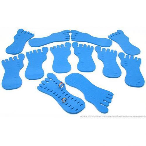 12 Blue Foam Foot Toe Ring Displays 9&#034;