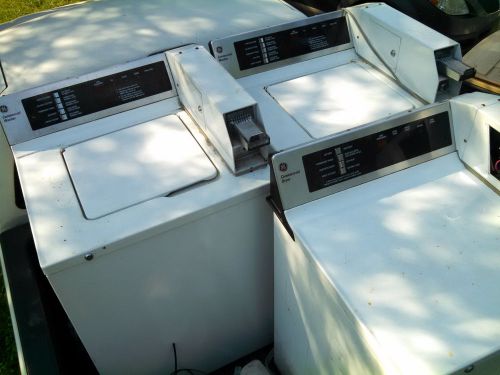 GE COMMERCIAL Washer &amp; Dryer Laundromat Coin Operated Washing Machine LOT of 4