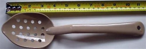 Lot of 3 Carlisle Perforated Serving Spoon BEIGE 11&#034; 441106 Commercial NEW