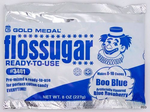 Floss Sugar - Boo Blue Raspberry - 8 OZ Cotton Candy Concessions Ounces Gold