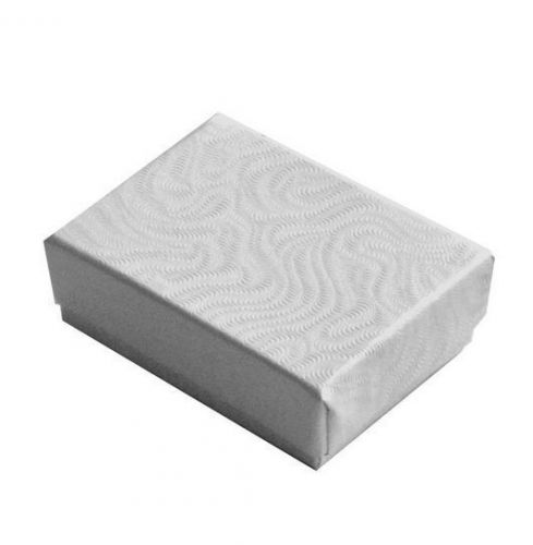 Lot of 50 pcs 1 7/8&#034;x1 1/4&#034;x5/8&#034; White Cotton Filled Jewelry Boxes