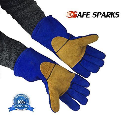 Welding Gloves by US SAFE SPARKS | EXTREME HEAT RESISTANT leather glove | Padded