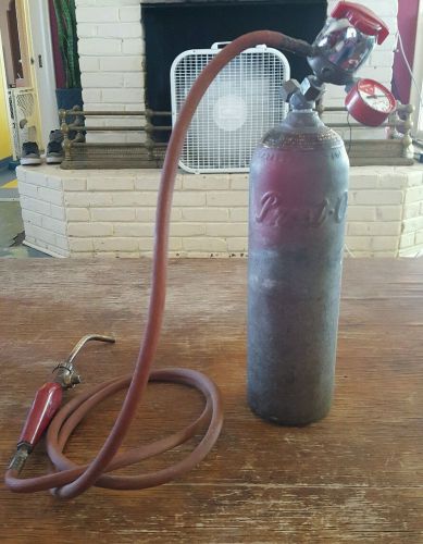 Vintage Prest-O-Lite Welders Torch, Bottle and Regulator