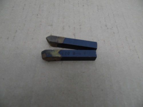 METAL LATHE TOOLS CARBIDE TIPPED U20 D-6 A 2 1/2 long lot of two