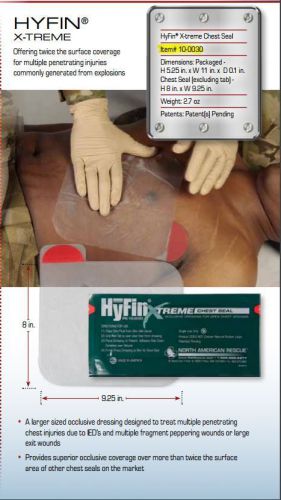 Surplus HYFIN X-TREME Chest Seal 10-0030 Exp. Date 11/2013 IFAK EMT Trauma