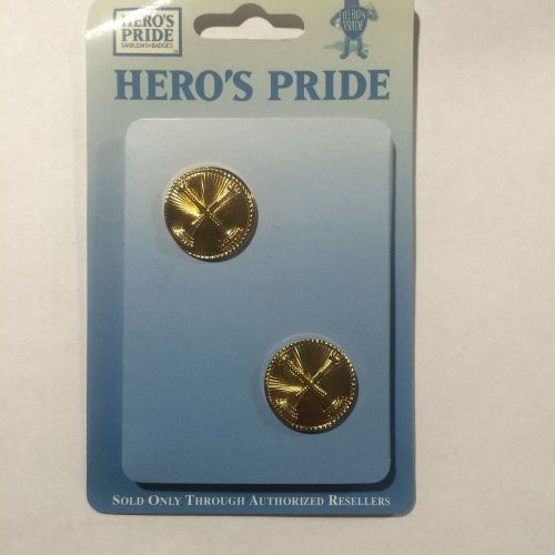 Heroes Pride 4452G Gold Plated 2 Horns Crossed Collar Insignia