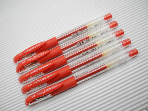 (5 pens) Uni-Ball Signo DX UM-151 0.38mm ultra fine gel roller ball pen Red