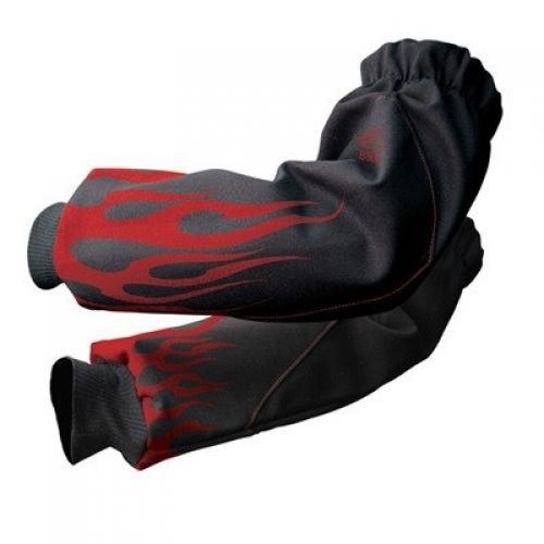 BLACK STALLION BSX® Reinforced FR Sleeves - Black w/Red Flames