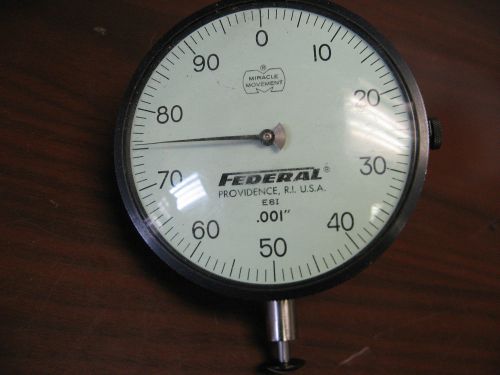 Federal-dial indicator model e8i(3 1/2&#034; face)(.001&#034;/increment x .100&#034;)- item 51 for sale