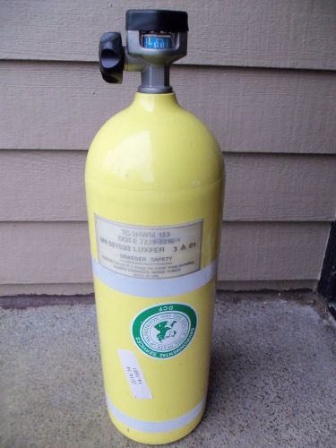DRAEGER SCBA AIR TANK CYLINDER AND VALVE PT #4052004 30 Min 2216 PSI EXC. COND