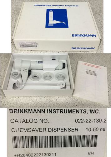 Brinkmann Chemsaver 022-22-130-2 Bottle-Top Dispenser 10-50ml