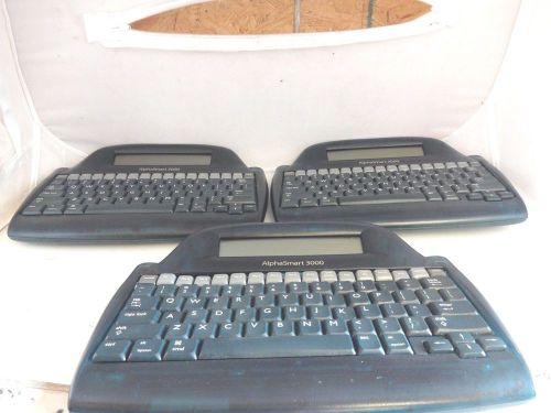 Lot of 3 Alphasmart 3000 Portable Laptop Keyboard Word Processors