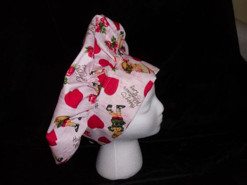 Happy Valentined Day  Chef hat, one size fits most velcro back closure