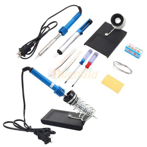 9in1 110V 40W Electric Soldering Iron Tools Kit Set with Stand Desoldering Pump