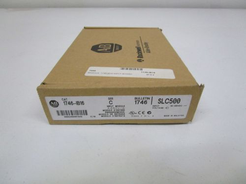 ALLEN BRADLEY SLC 500 1746-IB16 SER. C INPUT MODULE DATE: 11/10 *FACTORY SEALED*