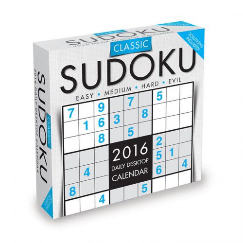 Sudoku 2016 Desktop Calendar - Classic Games New!