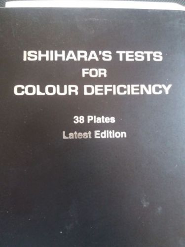 38 PLATE ISHIHARA TESTS BOOK FOR COLOR DEFICIENCY BLINDNESS TESTING BEST QUALITY