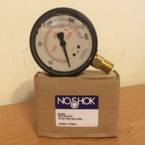 NIB Noshok 25-900-2000-PSI Liquid Filled Pressure Gauge