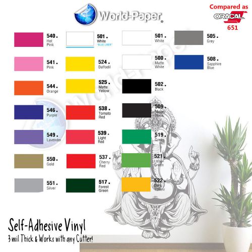 6 roll 12&#034; x 5ft adhesive vinyl craft hobby/sign maker/cutter like oracal 651 :) for sale