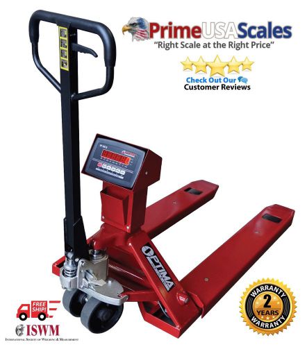 Pallet jack scale 5000 lb x 1 lb optima op-918e warehouse free shipping for sale
