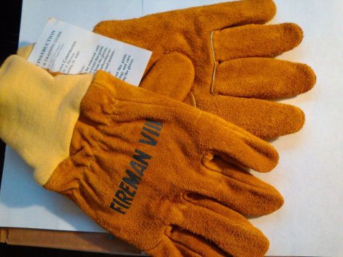 Firefighter Leather Turnout Gloves XXL NOS